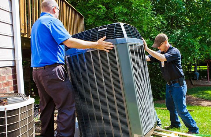 Installed AC outdoor