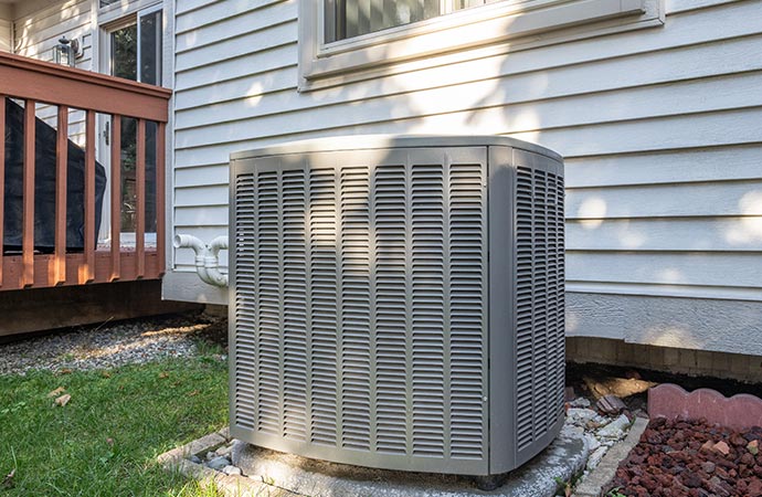 HVAC system installed outdoor
